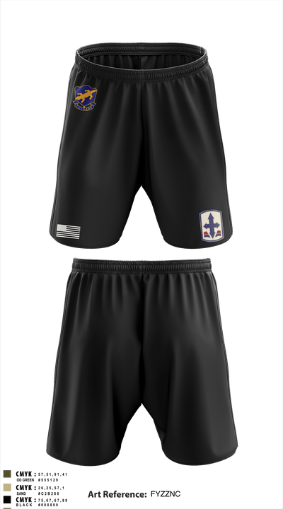 1-158th IN 91040606 Athletic Shorts With Pockets - 1