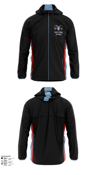 Windbreaker, West Valley JR Rams, Football, Teamtime, Team time, sublimation, custom sports apparel, team uniforms, spirit wear, spiritwear, sports uniforms, custom shirts, team store, custom team store, fundraiser sports, apparel fundraiser