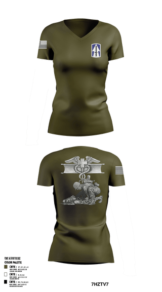 Women's Short Sleeve Vneck Shirt, , National Guard, Teamtime, Team time, sublimation, custom sports apparel, team uniforms, spirit wear, spiritwear, sports uniforms, custom shirts, team store, custom team store, fundraiser sports, apparel fundraiser