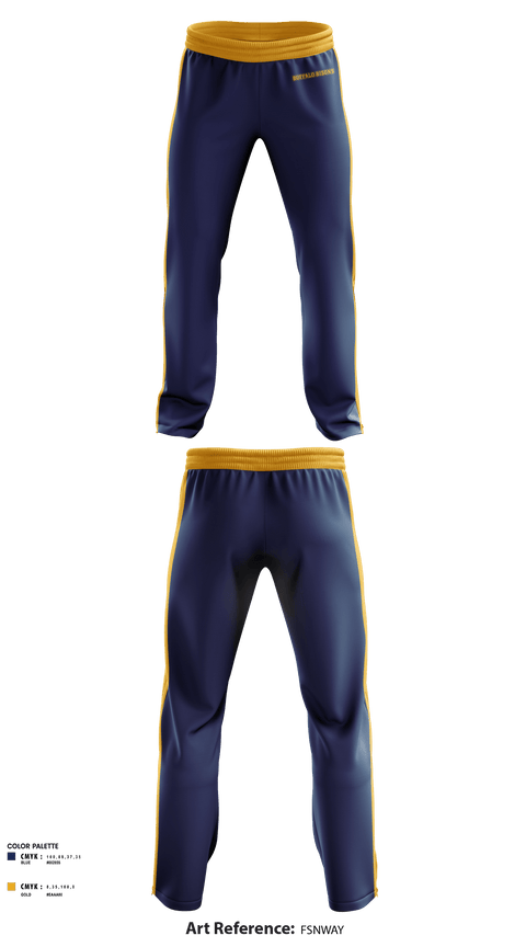 Sweatpants, Buffalo Bisons, Football, Teamtime, Team time, sublimation, custom sports apparel, team uniforms, spirit wear, spiritwear, sports uniforms, custom shirts, team store, custom team store, fundraiser sports, apparel fundraiser