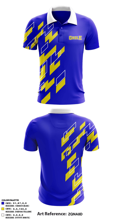 Gable Middle School 57930777 Short Sleeve Performance Polo - 1