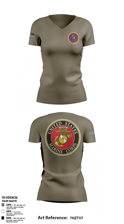 670 53429704 Women's Short Sleeve V-neck Shirt - 1