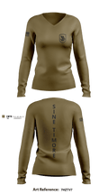 WAARNG MED DET 75803861 Women's Long Sleeve V-neck Shirt - 2
