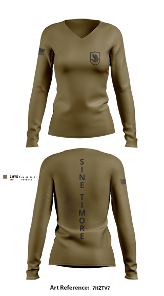 Women's Long Sleeve Vneck Shirt, , National Guard, Teamtime, Team time, sublimation, custom sports apparel, team uniforms, spirit wear, spiritwear, sports uniforms, custom shirts, team store, custom team store, fundraiser sports, apparel fundraiser