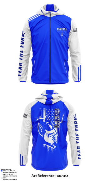 Windbreaker, Peotone Blue Devils, Wrestling, Teamtime, Team time, sublimation, custom sports apparel, team uniforms, spirit wear, spiritwear, sports uniforms, custom shirts, team store, custom team store, fundraiser sports, apparel fundraiser
