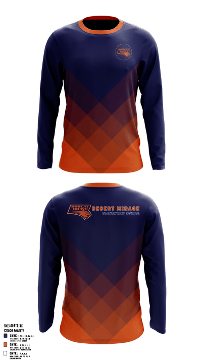 Desert Mirage Elementary School 71240373 Long Sleeve Performance Shirt - 1