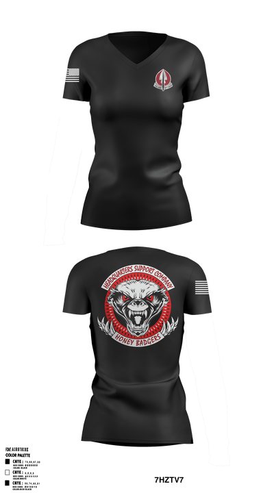 HSC, SOATB 79652087 Women's Short Sleeve V-neck Shirt - 2