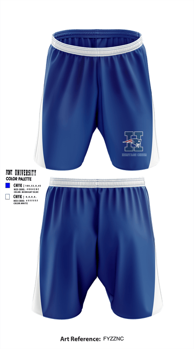 Heritage High School Cheer 7040374 Athletic Shorts With Pockets - 1
