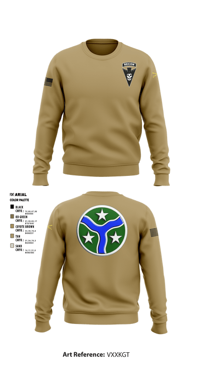 3/278 Armored Calvary Regiment 57774458 Crew Neck Sweatshirt - 3