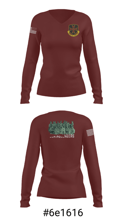 1/64th Infantry Regiment 32559930 Women's Long Sleeve V-neck Shirt - 37