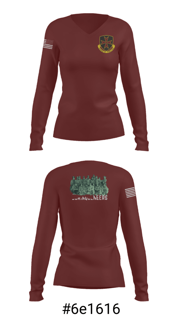 Women's Long Sleeve Vneck Shirt, , Army, Teamtime, Team time, sublimation, custom sports apparel, team uniforms, spirit wear, spiritwear, sports uniforms, custom shirts, team store, custom team store, fundraiser sports, apparel fundraiser