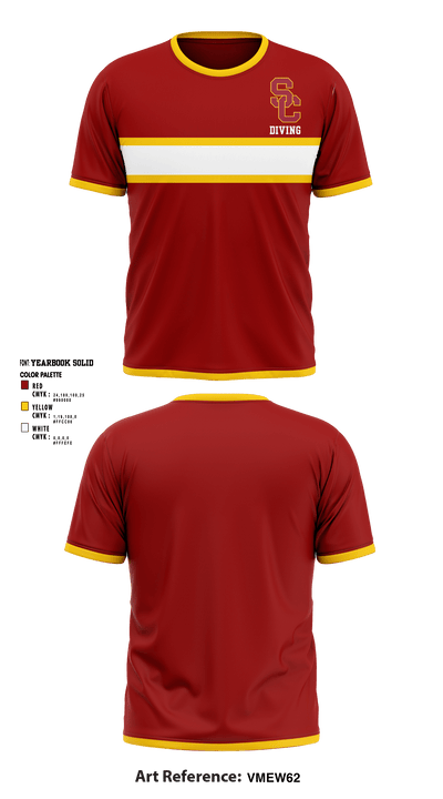 University Of Southern California Diving 38780209 Short Sleeve Performance Shirt - 1
