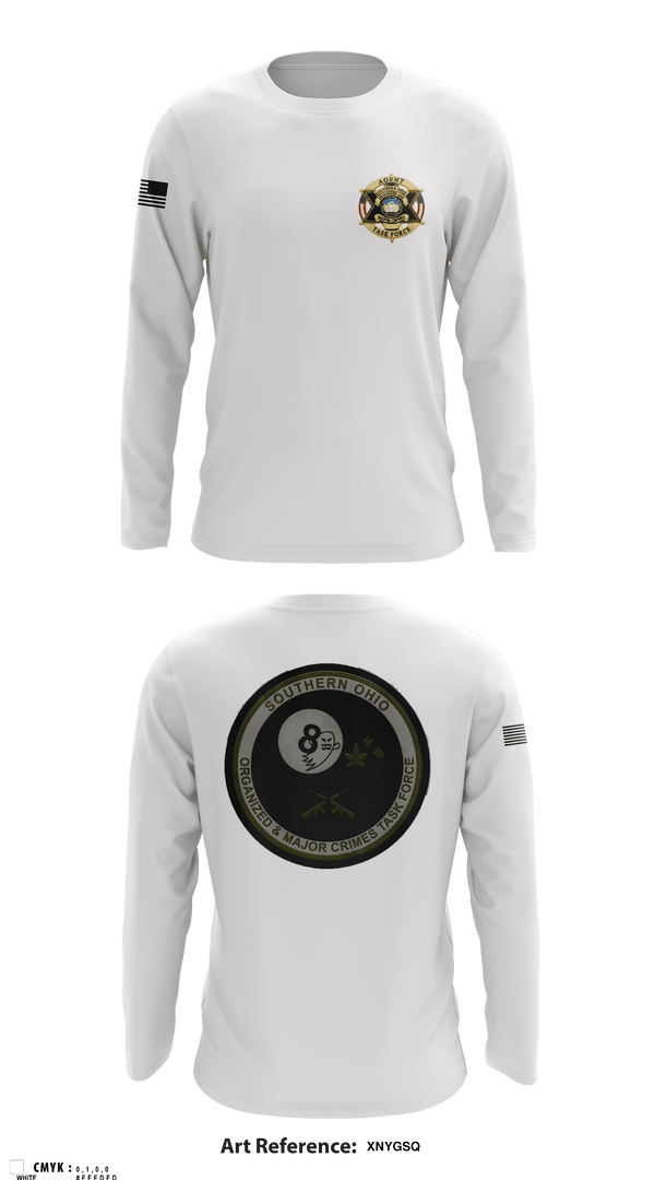 Long Sleeve Performance Shirt, Southern Ohio Organized and Major Crimes Task Force, Police, Teamtime, Team time, sublimation, custom sports apparel, team uniforms, spirit wear, spiritwear, sports uniforms, custom shirts, team store, custom team store, fundraiser sports, apparel fundraiser