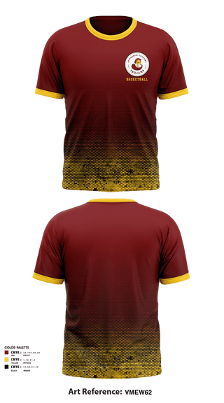 Short Sleeve Performance Shirt, Jefferson Middle School Basketball, Men's Basketball, Teamtime, Team time, sublimation, custom sports apparel, team uniforms, spirit wear, spiritwear, sports uniforms, custom shirts, team store, custom team store, fundraiser sports, apparel fundraiser