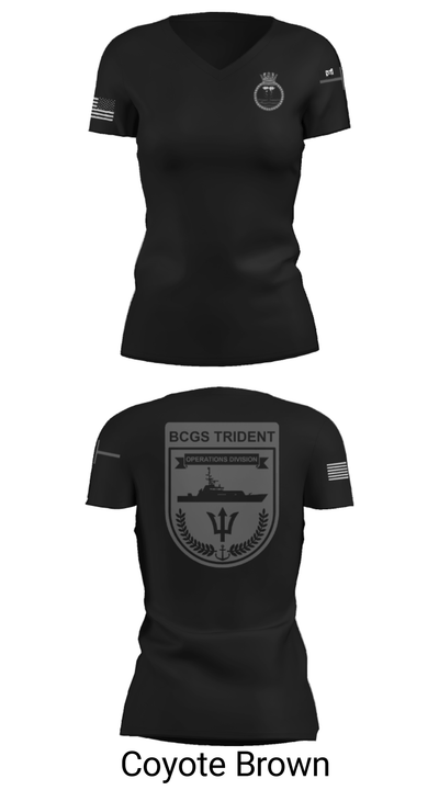 BCGS TRIDENT 3686693 Women's Short Sleeve V-neck Shirt - 20