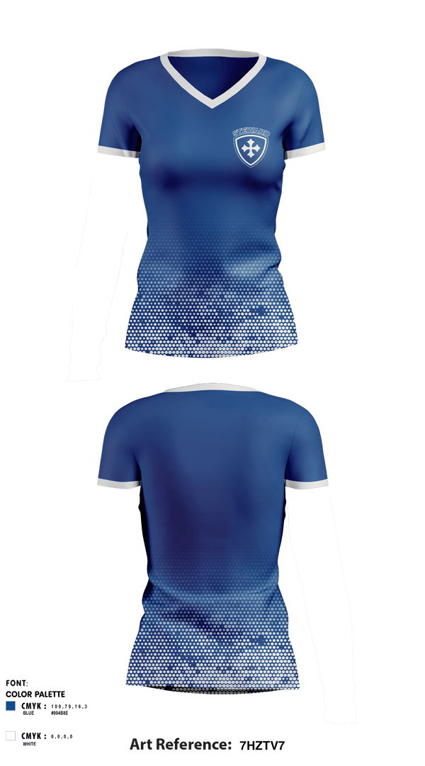 Women's Short Sleeve Vneck Shirt, The Steward School, Spirit Store, Teamtime, Team time, sublimation, custom sports apparel, team uniforms, spirit wear, spiritwear, sports uniforms, custom shirts, team store, custom team store, fundraiser sports, apparel fundraiser