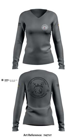 Women's Long Sleeve Vneck Shirt, Fort Lauderdale Police Department Marine Unit, Police, Teamtime, Team time, sublimation, custom sports apparel, team uniforms, spirit wear, spiritwear, sports uniforms, custom shirts, team store, custom team store, fundraiser sports, apparel fundraiser