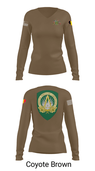 Women's Long Sleeve Vneck Shirt, , Army, Teamtime, Team time, sublimation, custom sports apparel, team uniforms, spirit wear, spiritwear, sports uniforms, custom shirts, team store, custom team store, fundraiser sports, apparel fundraiser