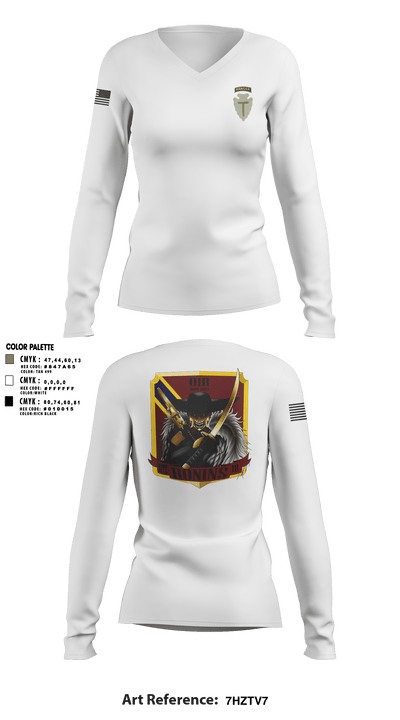 3-133 FA 70362303 Women's Long Sleeve V-neck Shirt - 2