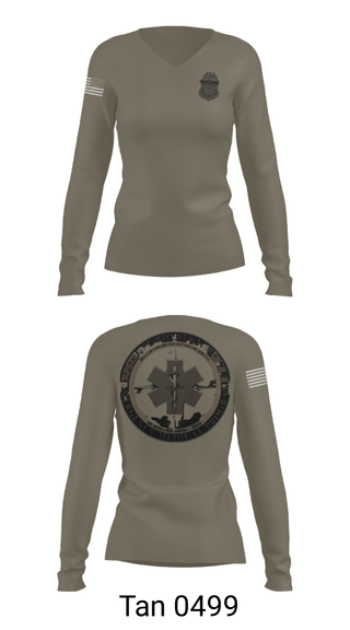 Women's Long Sleeve Vneck Shirt, , Police, Teamtime, Team time, sublimation, custom sports apparel, team uniforms, spirit wear, spiritwear, sports uniforms, custom shirts, team store, custom team store, fundraiser sports, apparel fundraiser