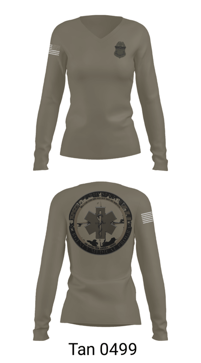 Border Patrol 70763119 Women's Long Sleeve V-neck Shirt - 41