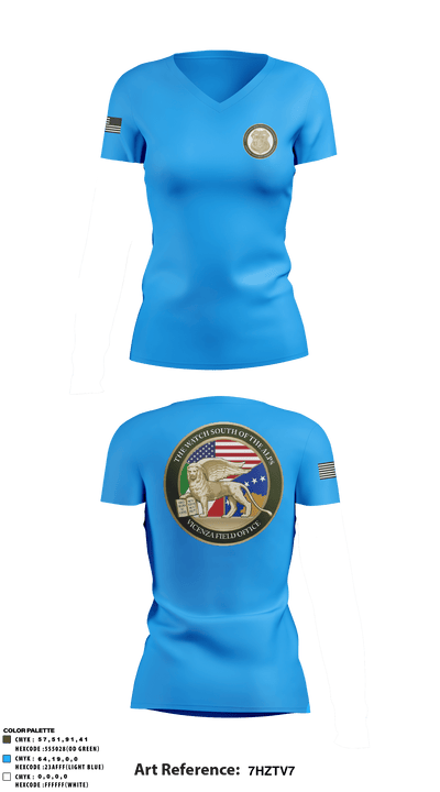 Vicenza Field Office 4611375 Women's Short Sleeve V-neck Shirt - 2