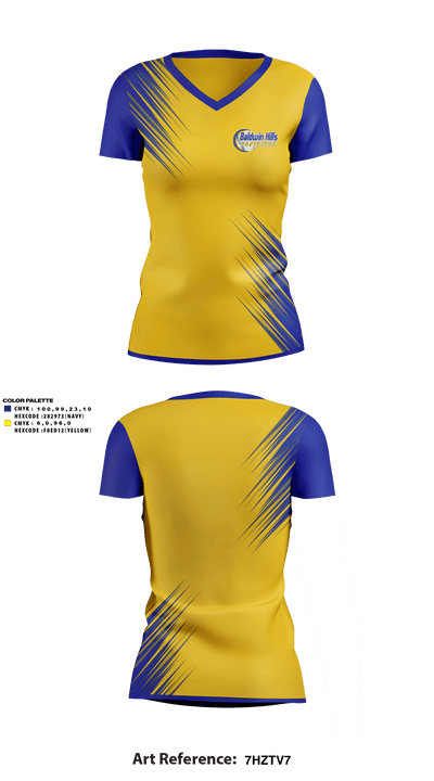 BALDWIN HILLS Softball 1733077 Women's Short Sleeve V-neck Shirt - 1