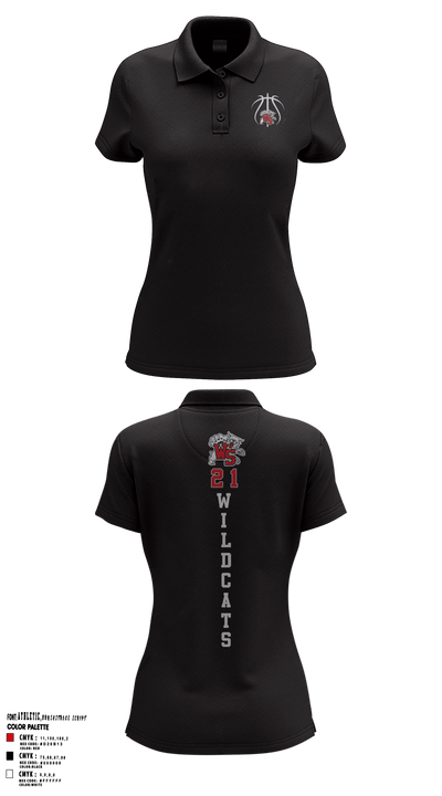 Westerville South Girls Basketball 75140636 Women's Short Sleeve Performance Polo  - 4