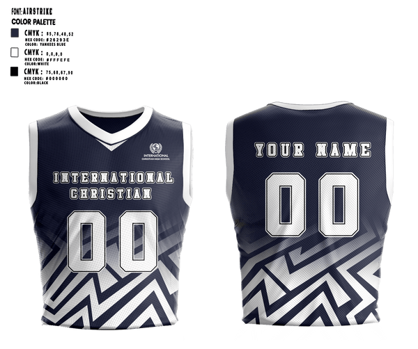 Mens Basketball Jersey, International Christian High School Basketball, Women's Basketball, Teamtime, Team time, sublimation, custom sports apparel, team uniforms, spirit wear, spiritwear, sports uniforms, custom shirts, team store, custom team store, fundraiser sports, apparel fundraiser