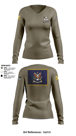 Women's Long Sleeve Vneck Shirt, , Army, Teamtime, Team time, sublimation, custom sports apparel, team uniforms, spirit wear, spiritwear, sports uniforms, custom shirts, team store, custom team store, fundraiser sports, apparel fundraiser