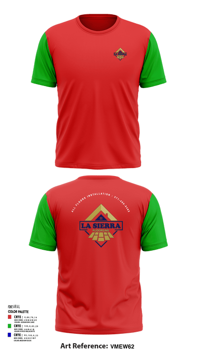 La sierra flooringLa sierra flooring 2998075 Short Sleeve Performance Shirt - 1