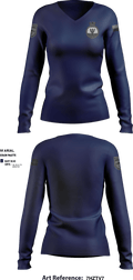 BCGS TRIDENT 3686693 Women's Long Sleeve V-neck Shirt - 7