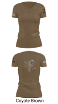 USS Florida Blue FT 52115851 Women's Short Sleeve V-neck Shirt - 12