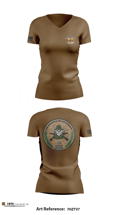 Weapons Training Battalion 3430348 Women's Short Sleeve V-neck Shirt - 4