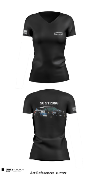 Women's Short Sleeve Vneck Shirt, Eagle County Sheriff’s Office, , Teamtime, Team time, sublimation, custom sports apparel, team uniforms, spirit wear, spiritwear, sports uniforms, custom shirts, team store, custom team store, fundraiser sports, apparel fundraiser