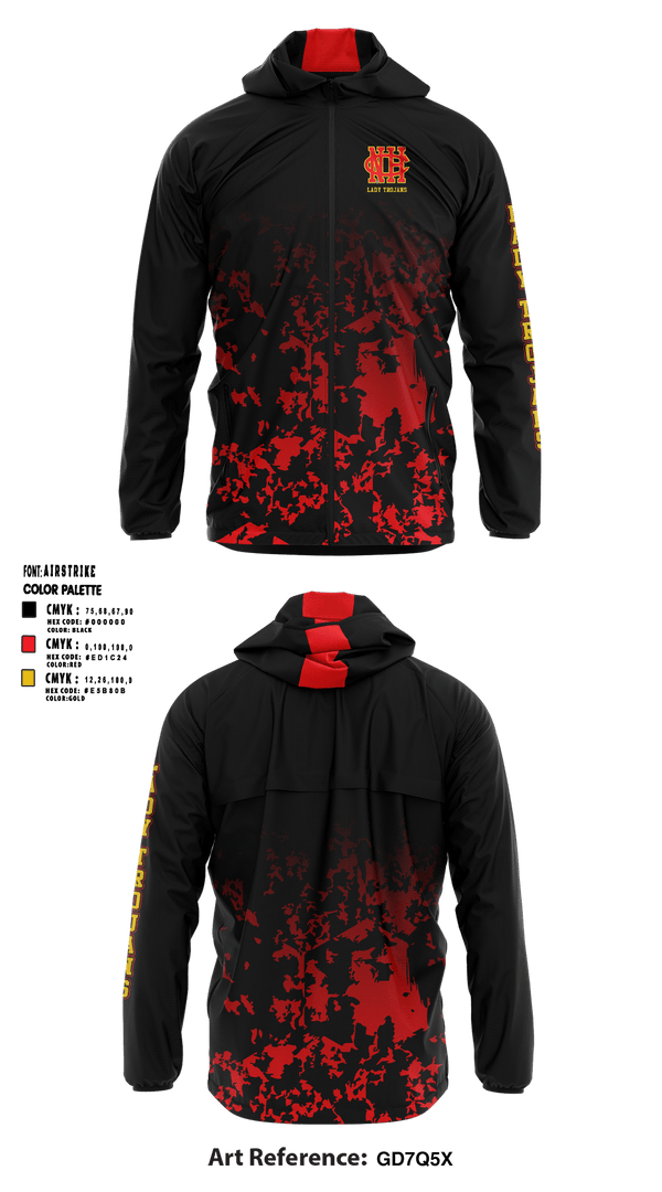 Windbreaker, North College Hill High School Basketball, Women's Basketball, Teamtime, Team time, sublimation, custom sports apparel, team uniforms, spirit wear, spiritwear, sports uniforms, custom shirts, team store, custom team store, fundraiser sports, apparel fundraiser