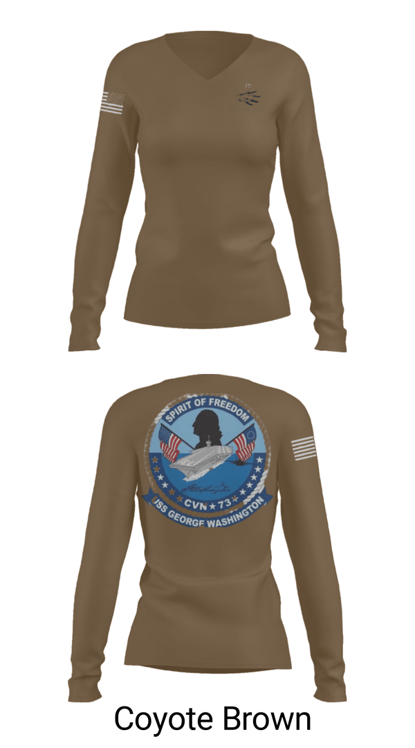 Women's Long Sleeve Vneck Shirt, , Navy, Teamtime, Team time, sublimation, custom sports apparel, team uniforms, spirit wear, spiritwear, sports uniforms, custom shirts, team store, custom team store, fundraiser sports, apparel fundraiser
