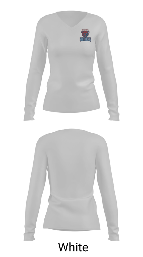 Women's Long Sleeve Vneck Shirt, Wallis Annenberg High School, Spirit Store, Teamtime, Team time, sublimation, custom sports apparel, team uniforms, spirit wear, spiritwear, sports uniforms, custom shirts, team store, custom team store, fundraiser sports, apparel fundraiser