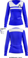 Walla Walla High School Cross Country 34935294 Women's Long Sleeve V-neck Shirt - 1