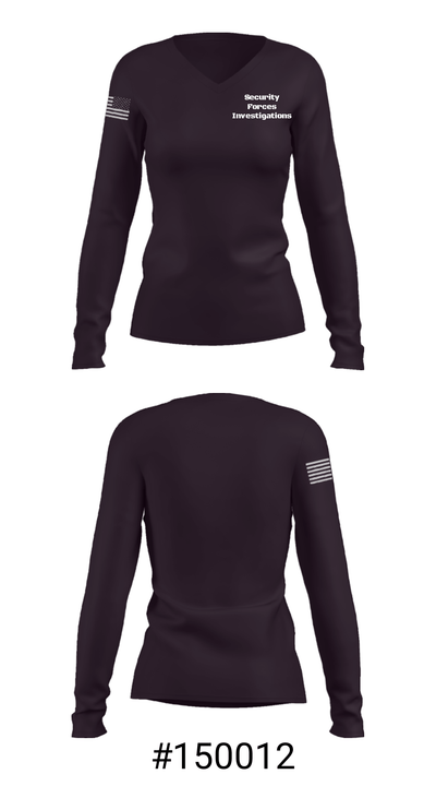 Security Forces Investigations 6771060 Women's Long Sleeve V-neck Shirt - 37