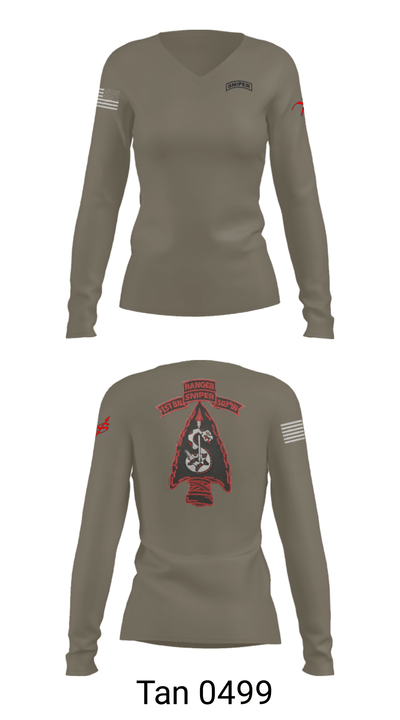HHC snipers 6053450 Women's Long Sleeve V-neck Shirt - 41