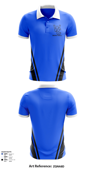 Washington County High School Basketball 52646337 Short Sleeve Performance Polo - 1