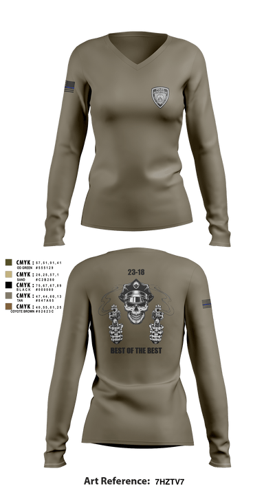 23-18 41923106 Women's Long Sleeve V-neck Shirt - 5