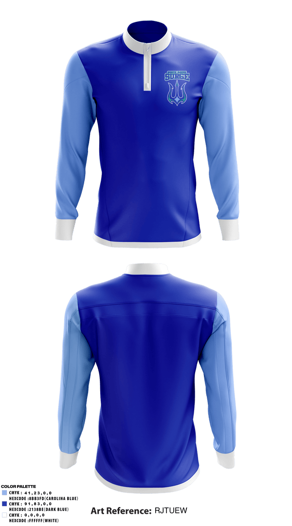 Quarter Zip Jacket, South Haven Surge, Baseball, Teamtime, Team time, sublimation, custom sports apparel, team uniforms, spirit wear, spiritwear, sports uniforms, custom shirts, team store, custom team store, fundraiser sports, apparel fundraiser
