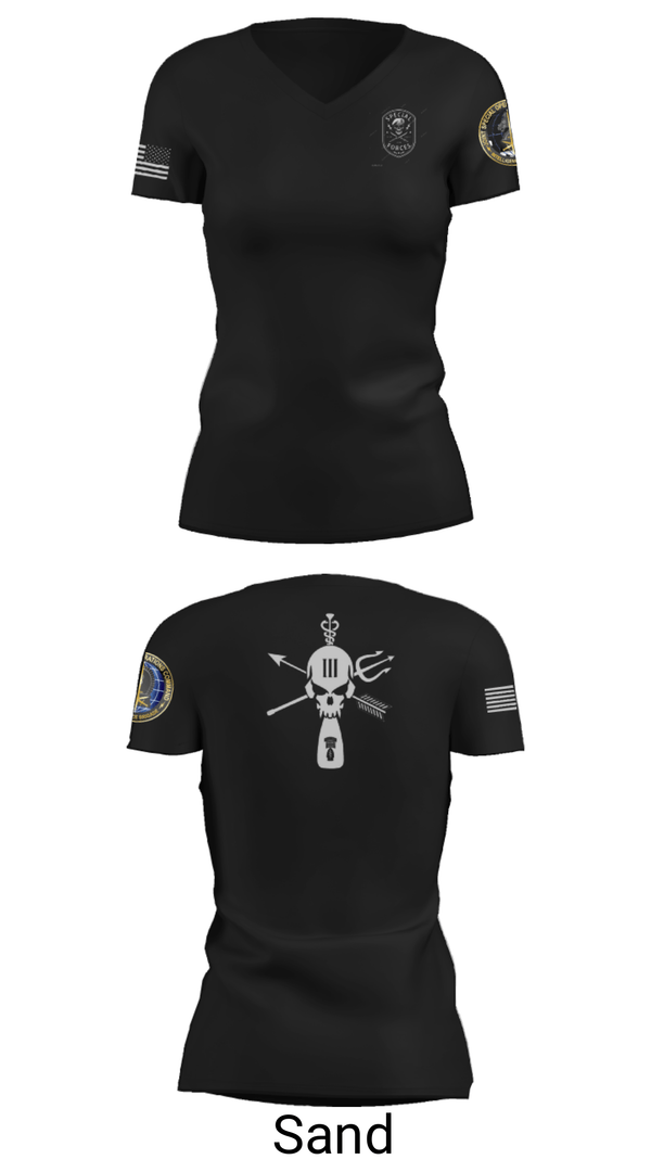 Women's Short Sleeve Vneck Shirt, , Army, Teamtime, Team time, sublimation, custom sports apparel, team uniforms, spirit wear, spiritwear, sports uniforms, custom shirts, team store, custom team store, fundraiser sports, apparel fundraiser