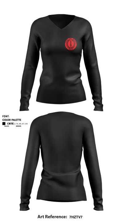 Alpha One Security Group 81233537 Women's Long Sleeve V-neck Shirt - 4