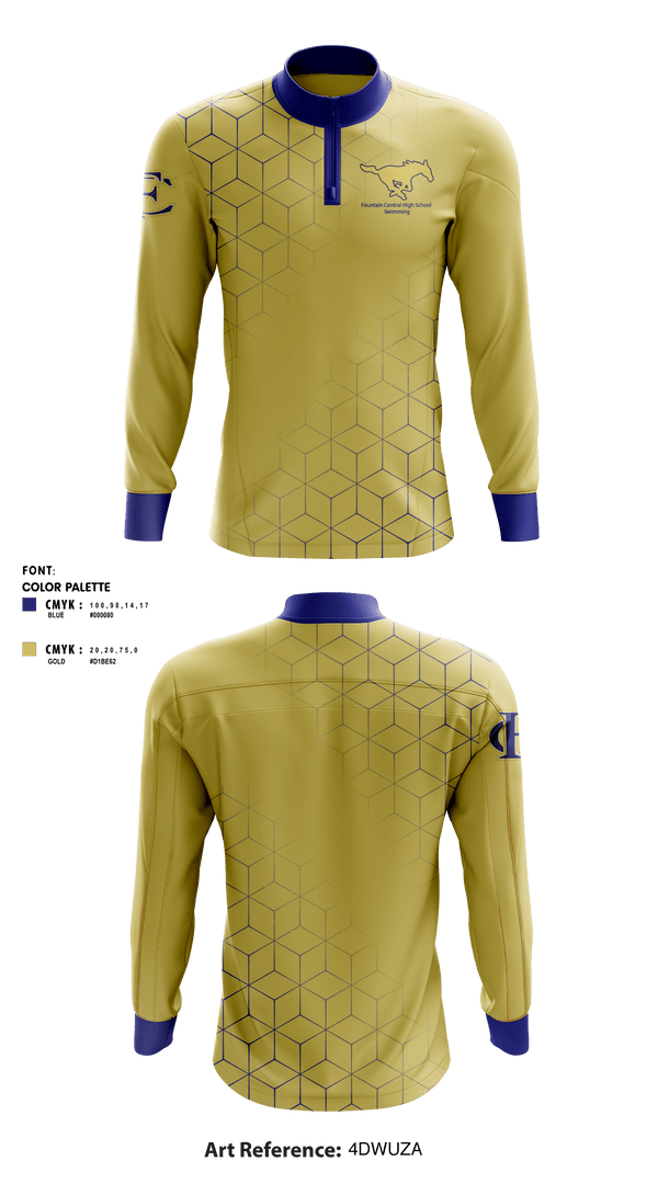Quarter Zip Jacket, Fountain Central High School Swimming, Swimming, Teamtime, Team time, sublimation, custom sports apparel, team uniforms, spirit wear, spiritwear, sports uniforms, custom shirts, team store, custom team store, fundraiser sports, apparel fundraiser