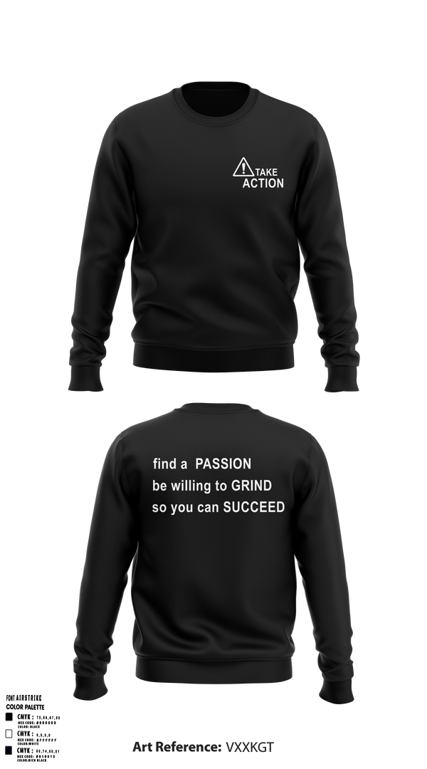 Crew Neck Sweatshirt, Take Action, Spirit Store, Teamtime, Team time, sublimation, custom sports apparel, team uniforms, spirit wear, spiritwear, sports uniforms, custom shirts, team store, custom team store, fundraiser sports, apparel fundraiser