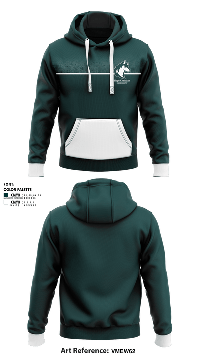 Hope Christian Middle School Cross Country 42296367 Hoodie - 1