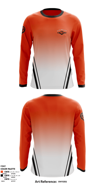 Elk Valley Senior High School 25931668 Long Sleeve Performance Shirt - 1